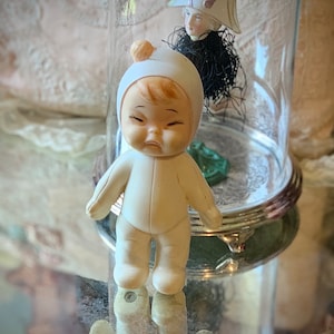 Vintage rubber baby doll cute retro Japan pouty crying baby toy doll