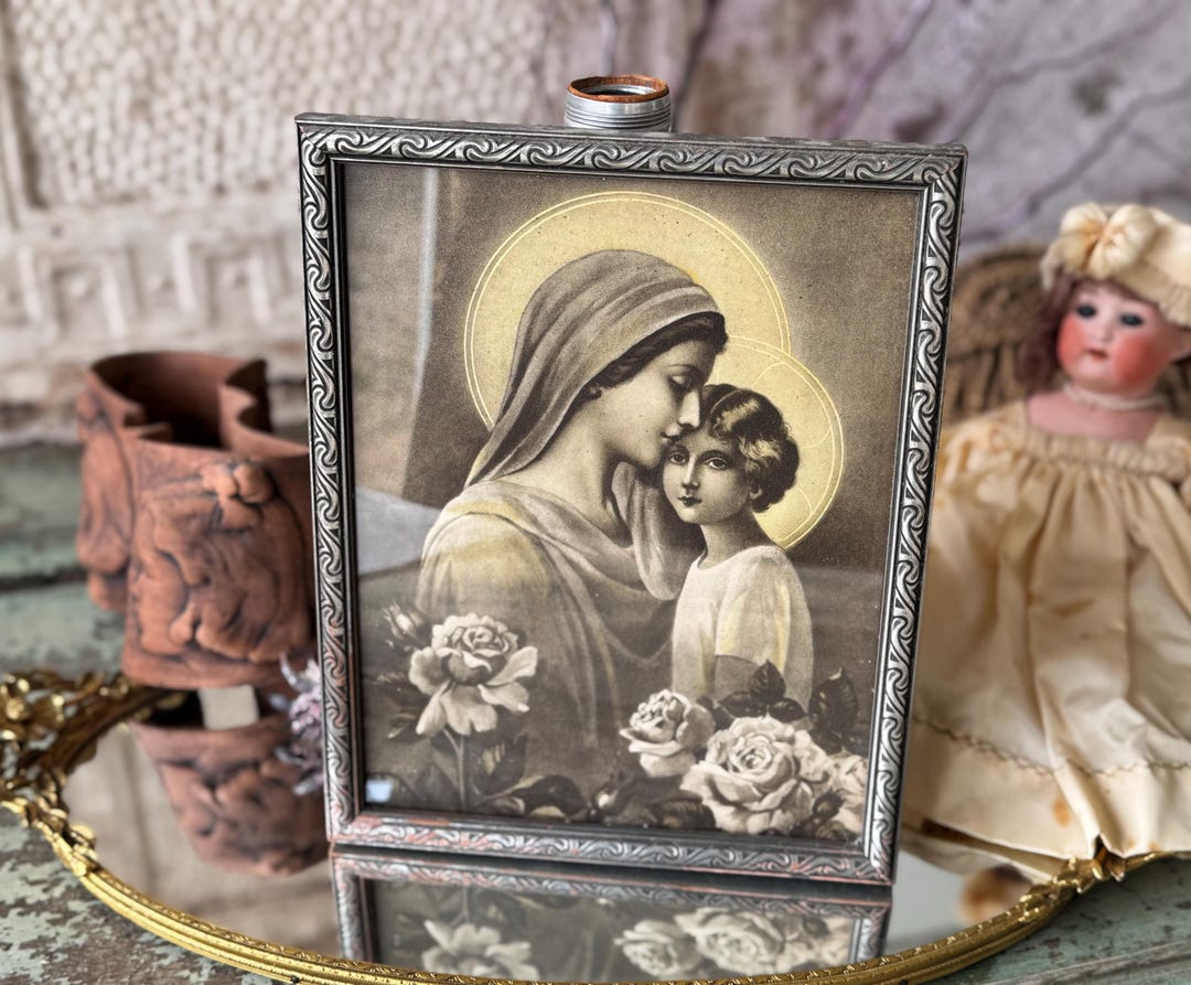 Vintage Framed Print Madonna Mary Jesus Religious Art Picture - Etsy