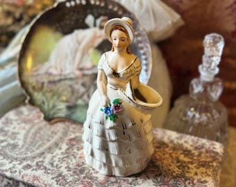 Vintage lady vase Japan ceramic girl figurine