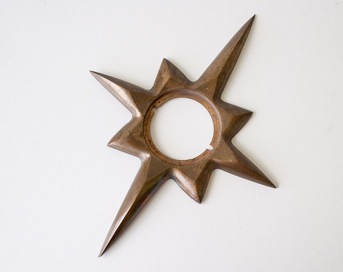 Vintage Starburst Door Knob Backplate Etsy