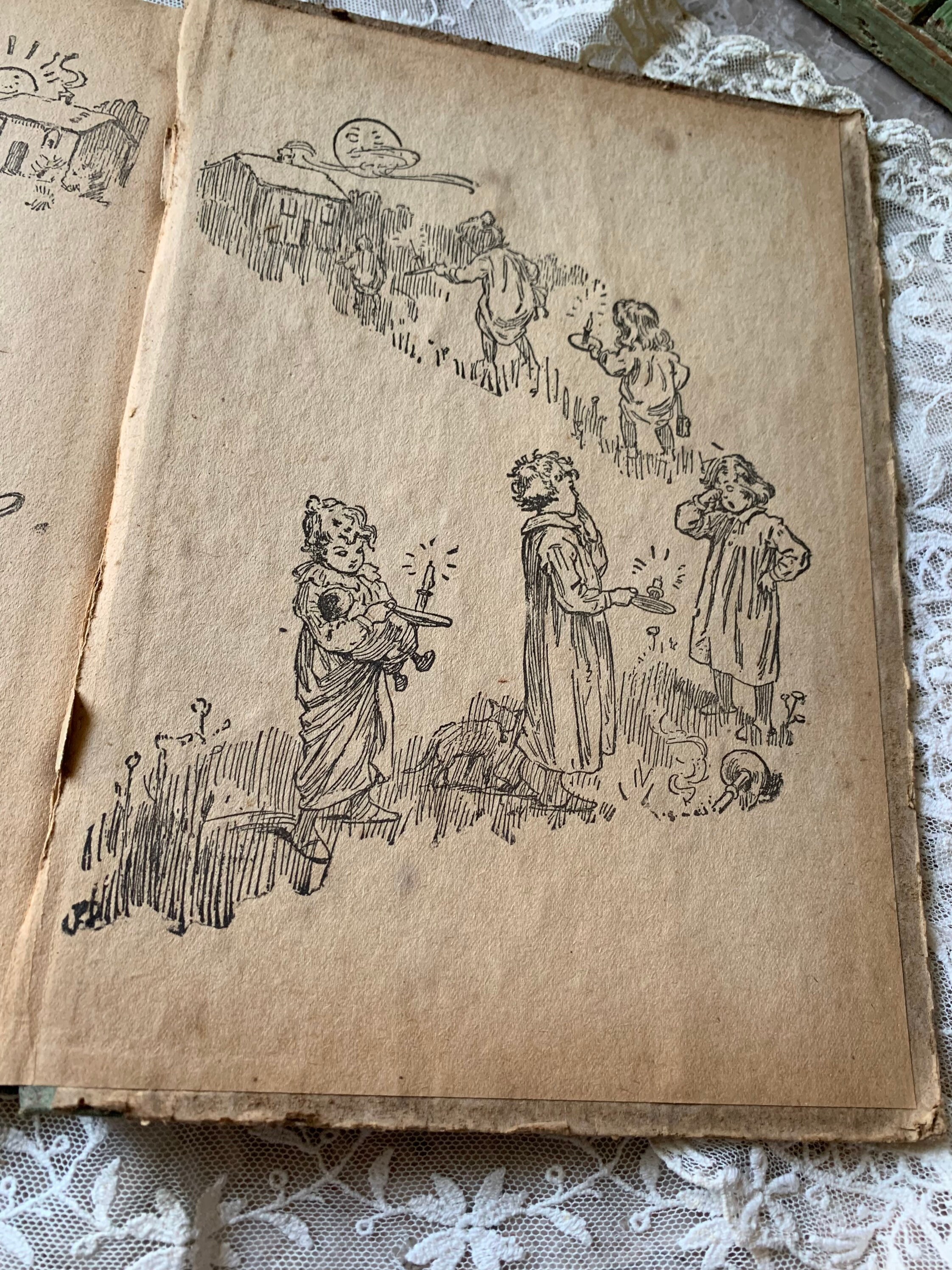 Antique Gulliver's Travels Book Old Children's Illustrated Antique Gulliver's Travels Book Old Children's Illustrated