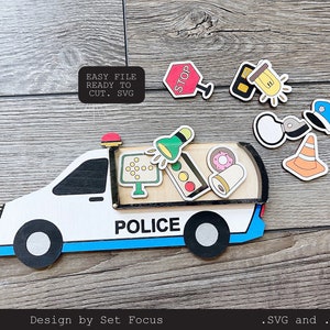 POLICE CAR puzzle toy | Laser Cut File | SVG | montessori toys | diy set | wood toys | Digital File Only | Glowforge