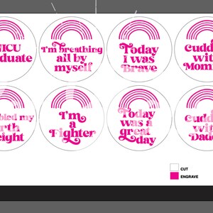 Rainbow Baby Milestone SVG Laser File | 12 Retro Designs (digital ...