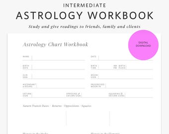 Astrology Chart Template | Natal Reading Workbook PDF Template