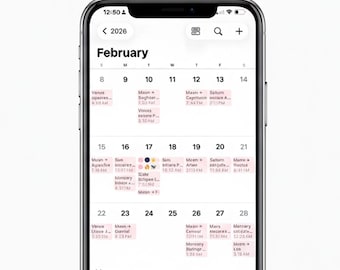 2026 Astrology Moon Calendar | Moon Phases, Eclipses Tracker (.ics File) Digital Download