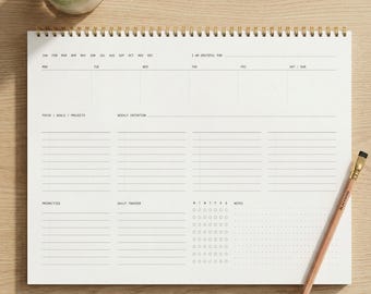 Productivity Planner | Undated, Weekly