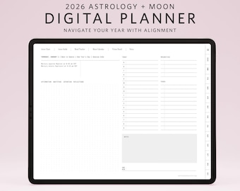 2026 Astrology Digital Planner | Hyperlinked Daily Agenda (PDF)