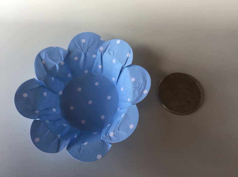 20 Polka Light Blue Candy Ball Wrapper Paper Candy Chocolate Truffle Candy Pop