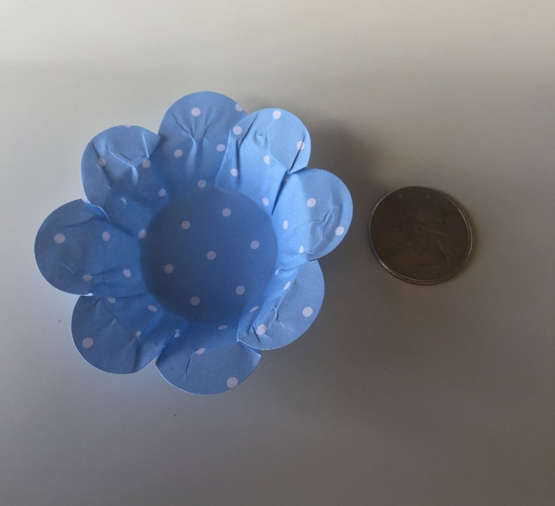 20 Polka Light Blue Candy Ball Wrapper Paper Candy Chocolate Truffle Candy Pop