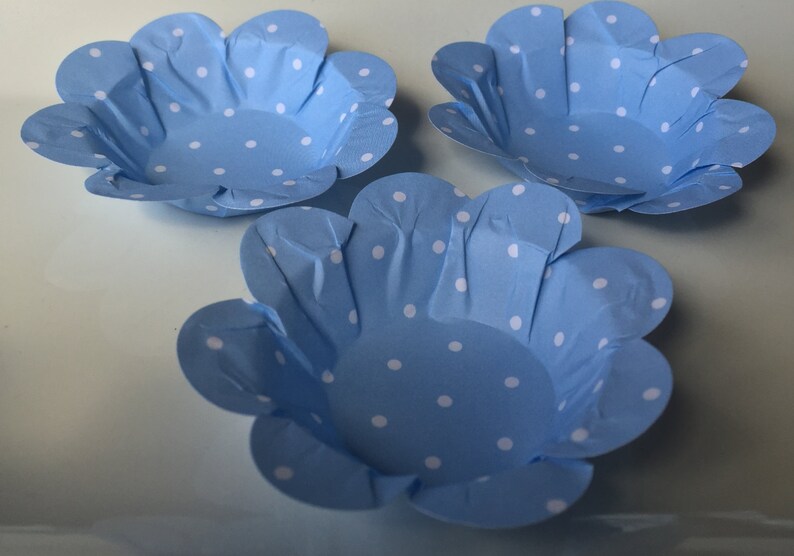 20 Polka Light Blue Candy Ball Wrapper Paper Candy Chocolate Truffle Candy Pop