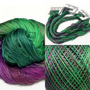 Hand dyed  6- Strand cotton embroidery floss, moulinè  cotton ,  stranded cotton floss, embroidery thread / 10 meters /single skein/SC13