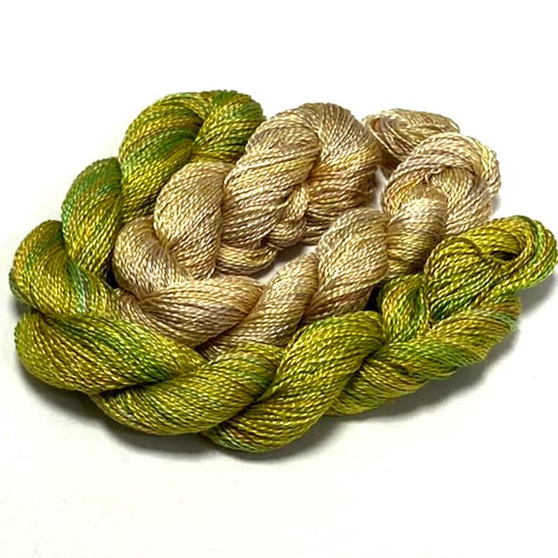 Hand dyed embroidery silk threads pack