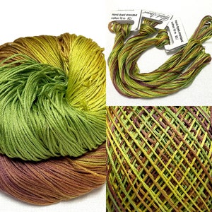 Hand dyed cotton embroidery floss, moulinè  cotton ,  stranded cotton floss, embroidery thread / 10 meters /single skein/SC9