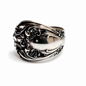 Sterling Silver Spoon Ring circa 1940 Handmade Spoon Ring Silverware Jewelry imagem 2