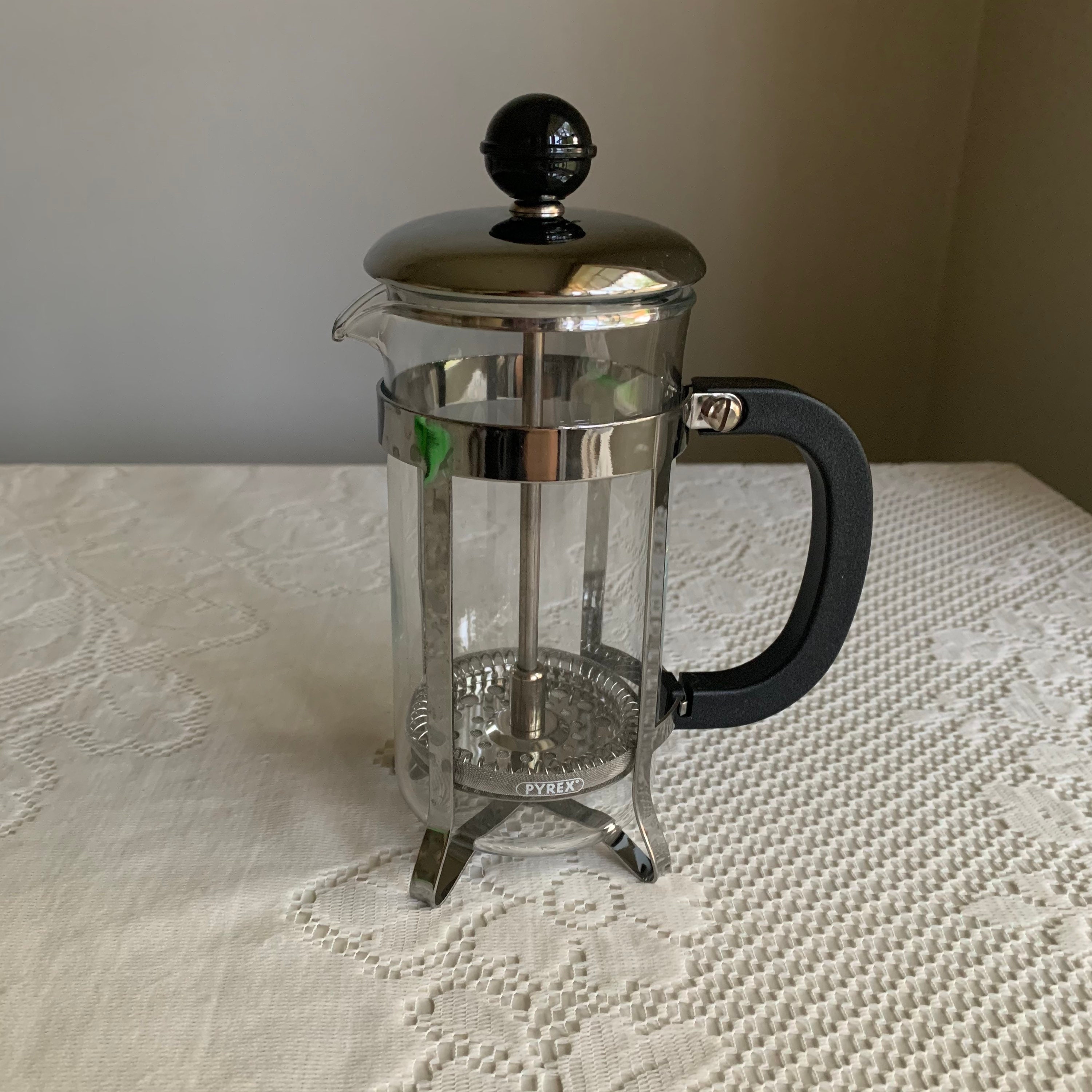 Vintage Pyrex French Press Coffee Maker 