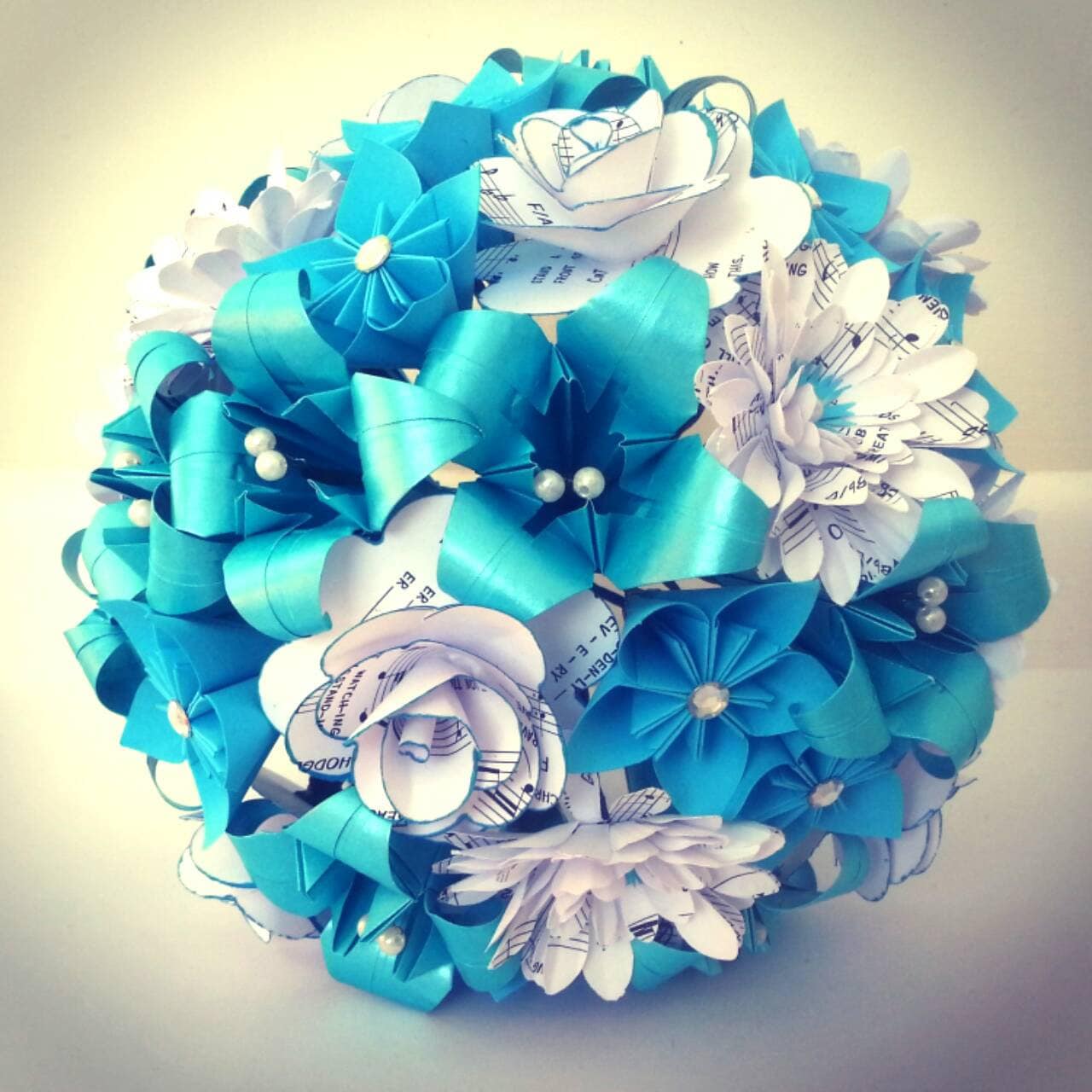 Paper Flowers Origami Bouquet Wedding Bridal Alternative Roses Etsy