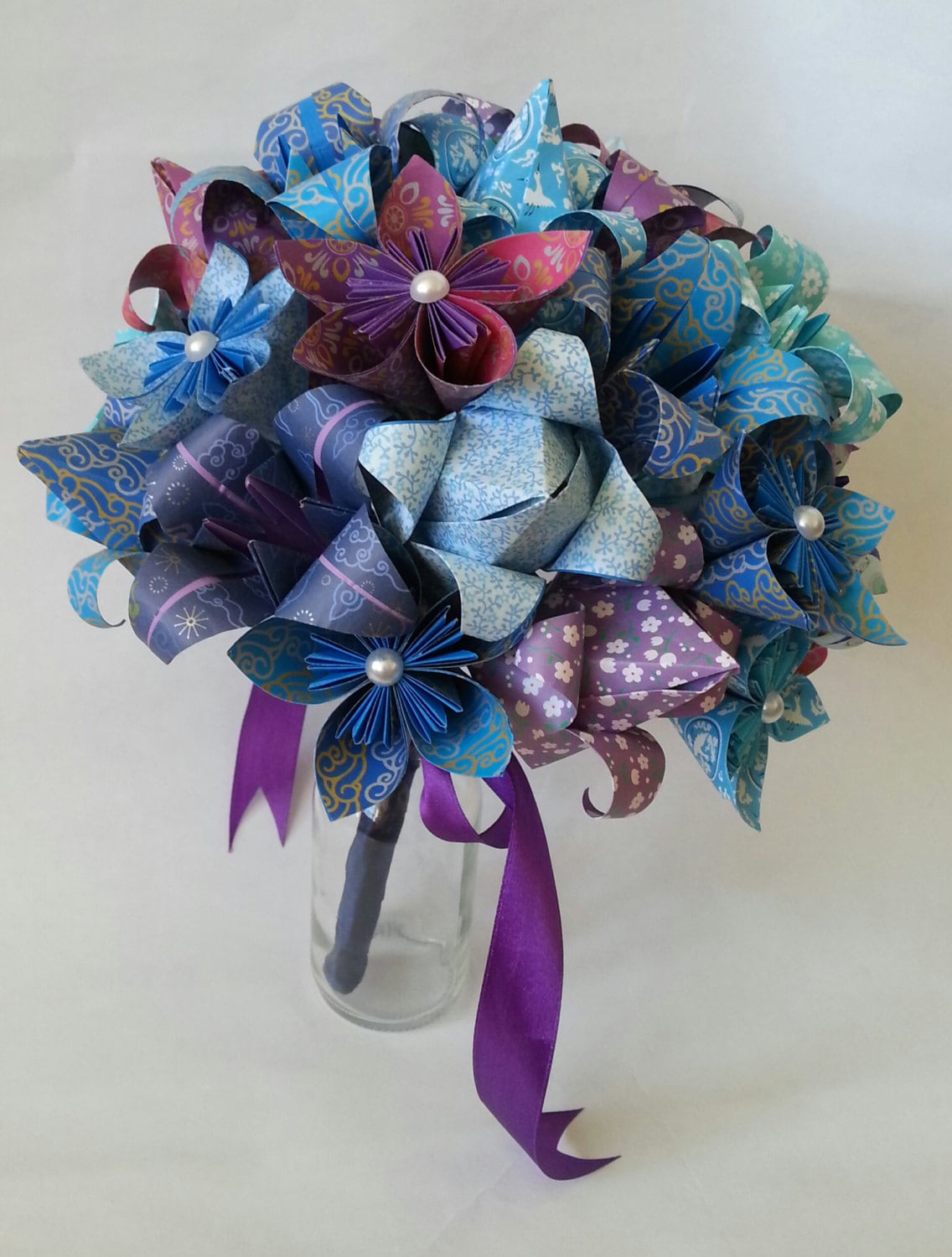 paper flower origami wedding bouquet beach ocean theme etsy paper flower bouquet