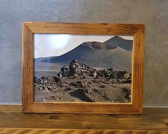 Rustic picture frame made of old wood A5 Reclaimed Wood Frame 21x14.8 Sustainable upcycling decoration gift