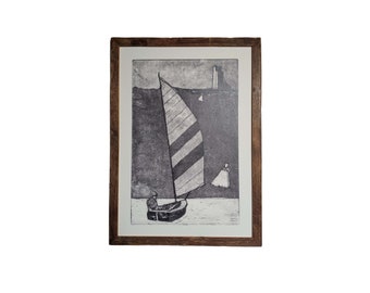 A3 picture frame, narrow cut! Unique piece made from reclaimed wood! Upcycled frame, sustainable, recycled, handmade!