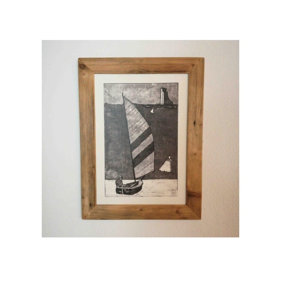 Bilderrahmen A4 Unikat aus Altholz!Rahmen upcycling Nachhaltig Recycling handmade!