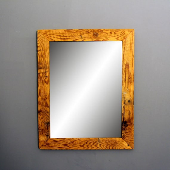 Mirror 40 Cm Made of Reclaimed Wood Unique Handmade - Etsy
