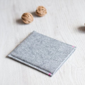 Kobo Arc, Kobo Aura, Kobo Mini, Kobo Glo, Kobo Touch sleeve case cover, light grey felt, handmade