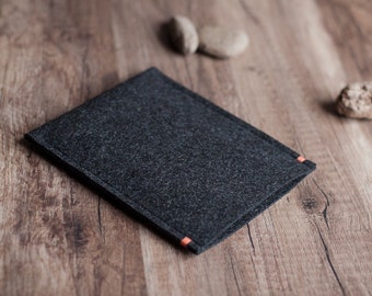 Kindle Voyage, Kindle Paperwhite, Oasis, Fire case sleeve, anthracite felt with a colour accent