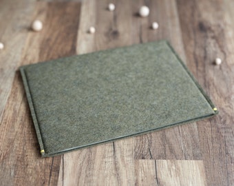 Wacom tablet case sleeve cover, dark olive green felt