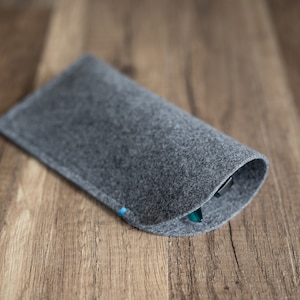 Handmade Grey Felt Glasses Sleeve - Protect Your Shades in Style