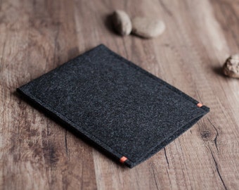 Kobo Mini, Kobo Glo, Touch, Libra cover case, anthracite felt with a colour accent