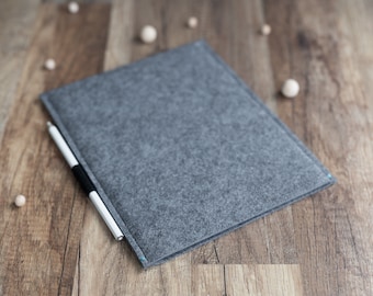 Housse de protection Kindle Scribe avec porte-stylo, feutre gris