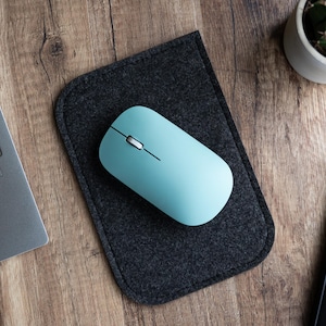 Mouse Mat Dark Grey Felt, Minimalist Mouse Pad,  Soft and Comfy Desktop Mousepad, Felt Mouse Pad