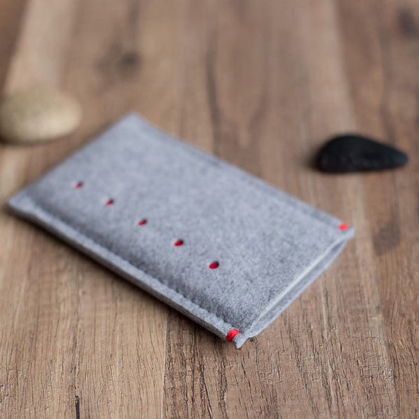 Nokia phone case cover sleeve, light grey felt