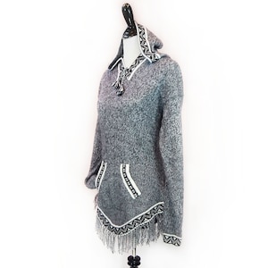 Fine Alpaca Wool Sweater Knit Pullover Perfect Gift Hypoallergenic Jumper Natural Colors Medium Grays