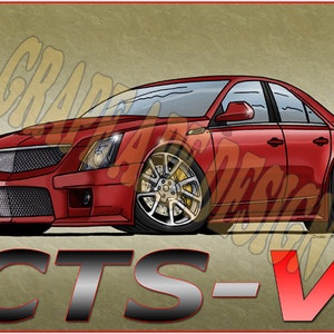 Cadillac CTS V Sedan Wagon or Coupe print   Make it look like your car