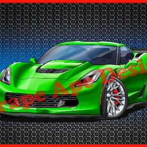 Chevrolet Corvette print   Make it look like your car