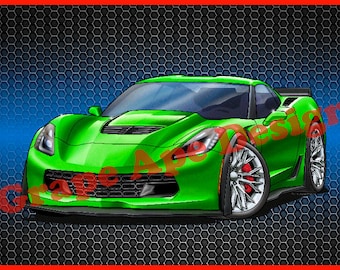 Chevrolet Corvette print   Make it look like your car
