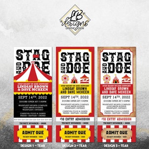 Stag and Doe TIckets - Carnival Theme