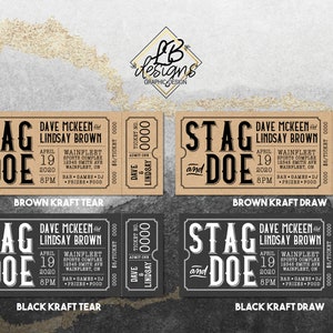Stag and Doe - Vintage Ticket Design