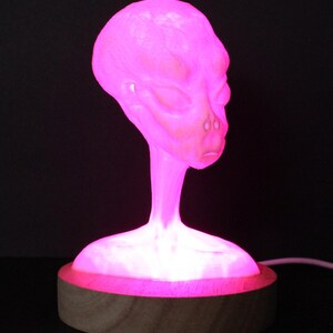Alien bust with green LED
