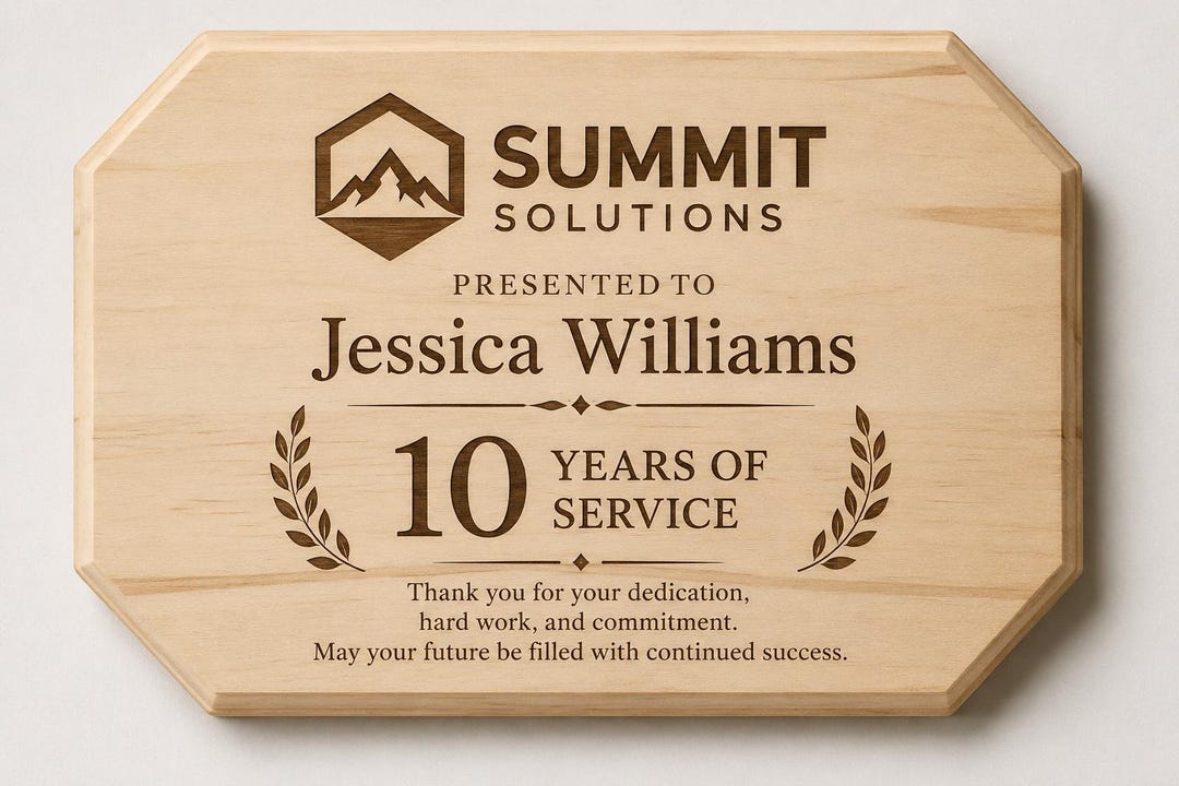 5x3 Sign Custom 5x3 Laser Engraved Wooden Plaque – Personalized Clipped ...