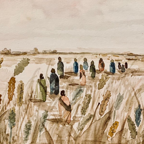 DIGITAL DOWNLOAD Jesus Walking with the disciples in the grain field.