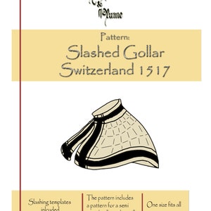 PDF PATTERN: Gollar 16th c Germany, Trossfrau (Thimble&Plume Design)
