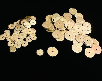 Spangles/Metal Sequins (Brass or German Silver) for Historical Reenactment, SCA, Cosplay, and Crafting