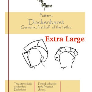 PDF PATTERN: Dockenbaret, 16th century Landsknecht/Trossfrau hat (XL)