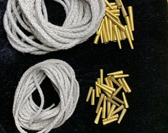 Cordón de lino para puntos de cordones, trenza tubular (medieval/Renacimiento/LARP/recreación/cosplay)