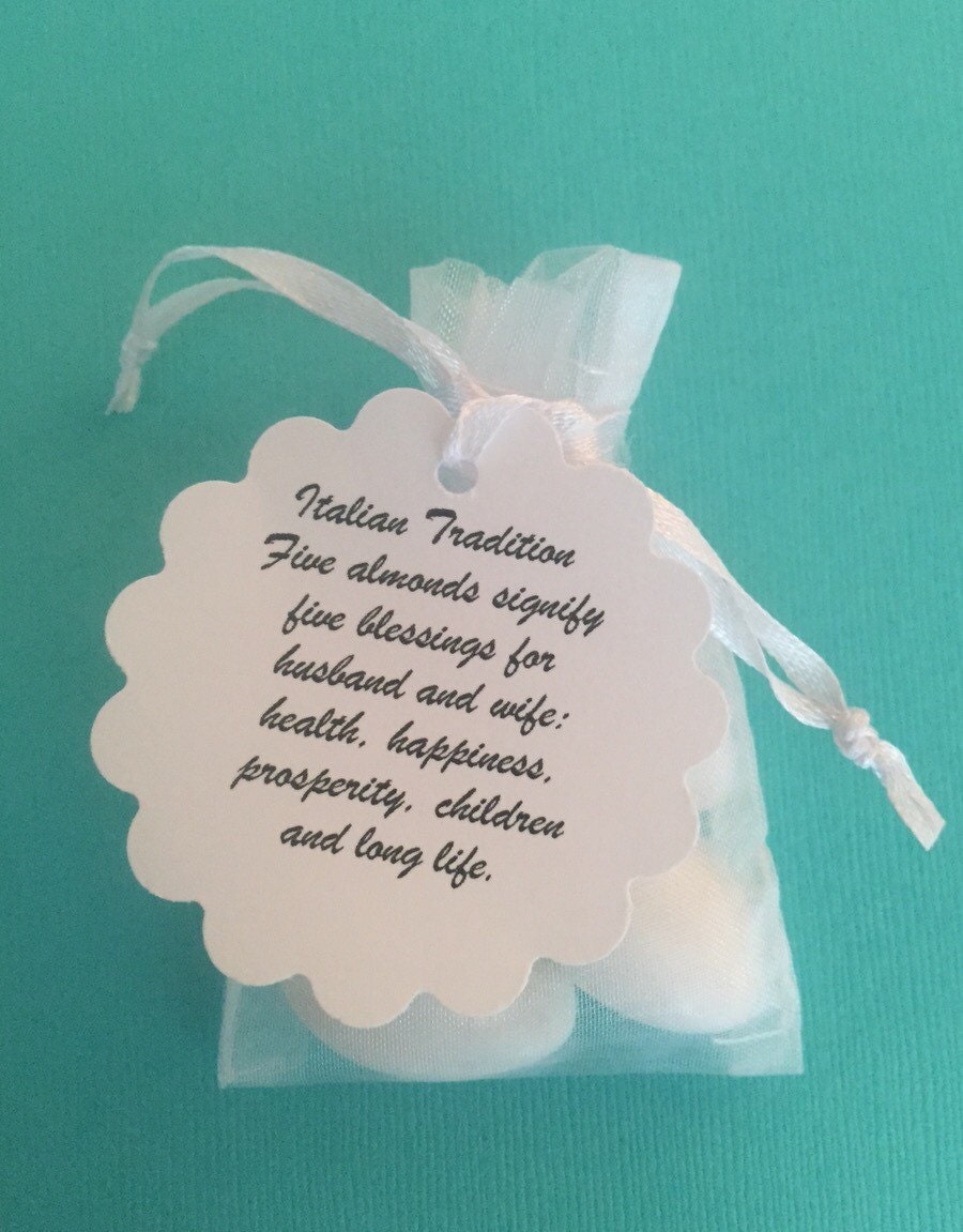 Jordan Almond Organza Bags & Custom Tags Etsy