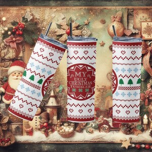 Ugly Christmas Tumbler 20oz Skinny Tumbler