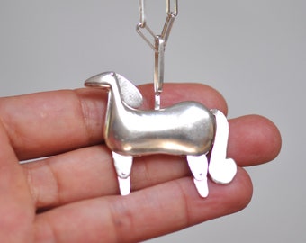 Horse Necklace for Woman, Elegant Silver Horse Necklace, Horse Memorial Necklace, Animal Memorial Necklace, Sterling Silver Necklace, Gift