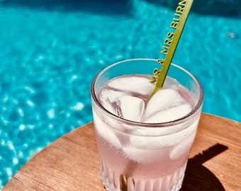 Personalized Last Name Acrylic Drink Stirrers - Weddings & Events
